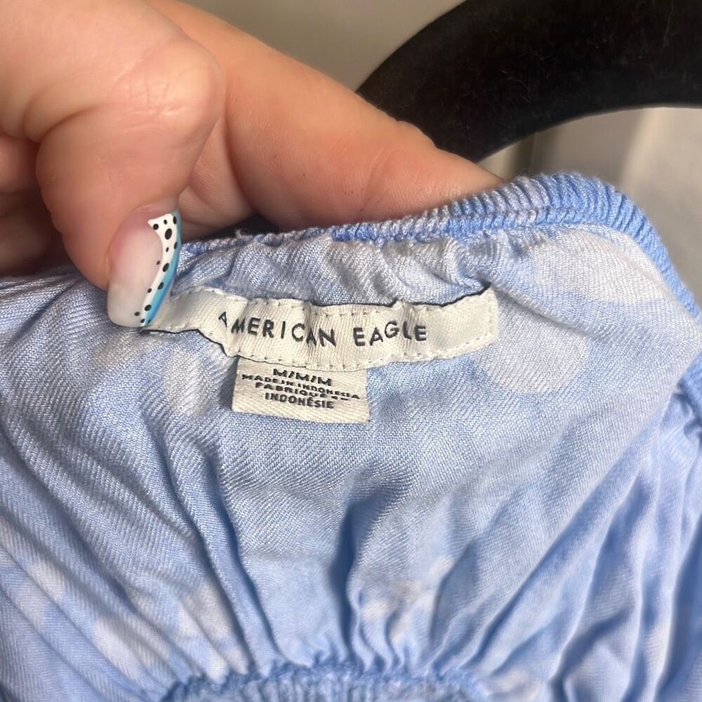 ✨American Eagle Women's Blue Floral Sz Medium Dress✨ - Picture 8 of 10